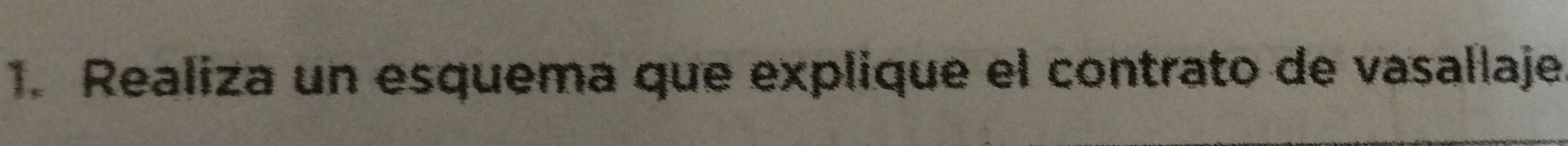 Realiza un esquema que explique el contrato de vasallaje