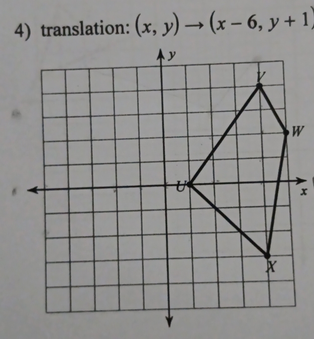 (x,y)to (x-6,y+1)