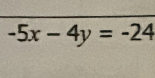 -5x-4y=-24