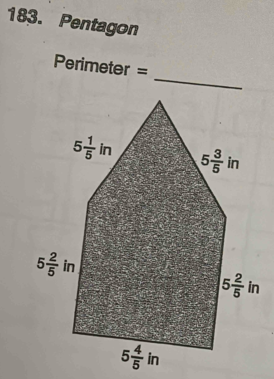 Pentagon
Perimeter =