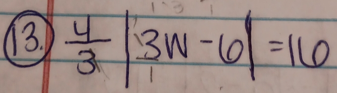  4/3 |3W-6|=16