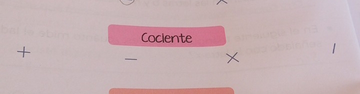 Cociente 
+ 
— 
×