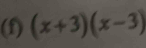 (x+3)(x-3)