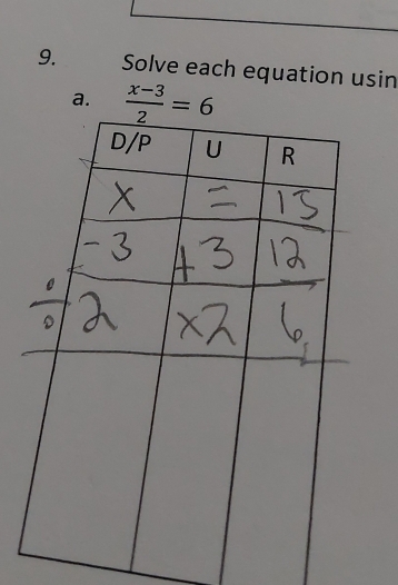 Solve each equation usin
a.