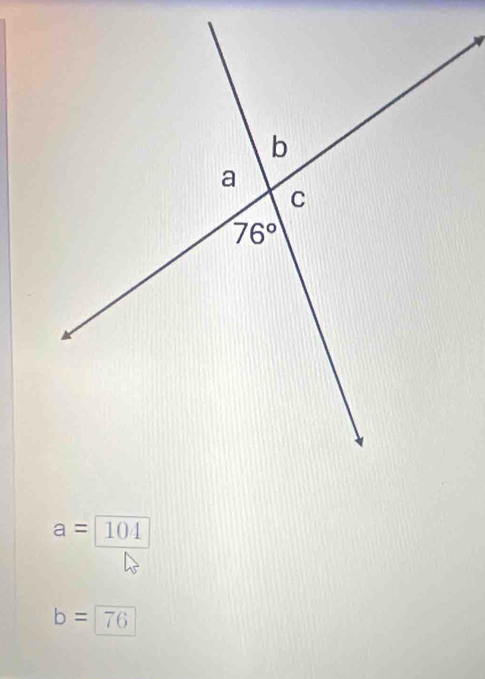 a=104
b=76