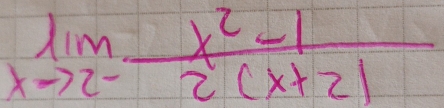 limlimits _xto 2^- (x^2-1)/2(x+2) 