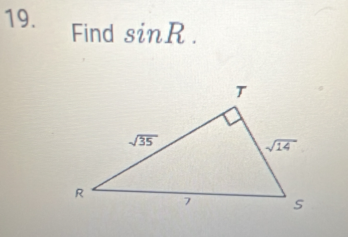 Find sin R.