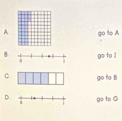 A. go to A
B.go to I
C. go to B
D.
go to G