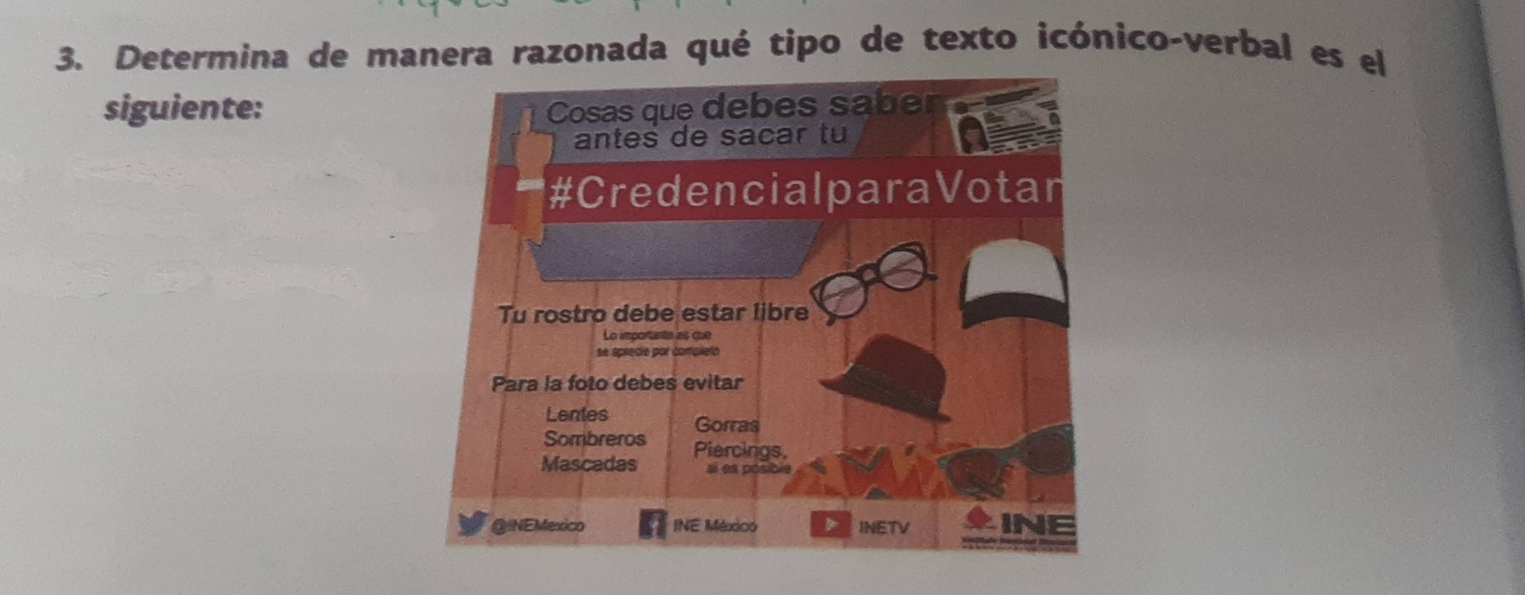 Determina de manera razonada qué tipo de texto icónico-verbal es el 
siguiente: