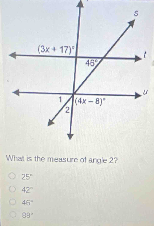 25°
42°
46°
88°