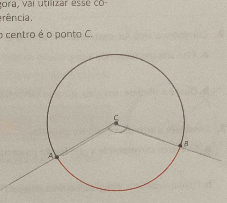 gora, vaí utilizar esse có- 
erência. 
o centro é o ponto C.