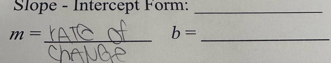 Slope - Intercept Form:_
m= __A 
、
b=

_