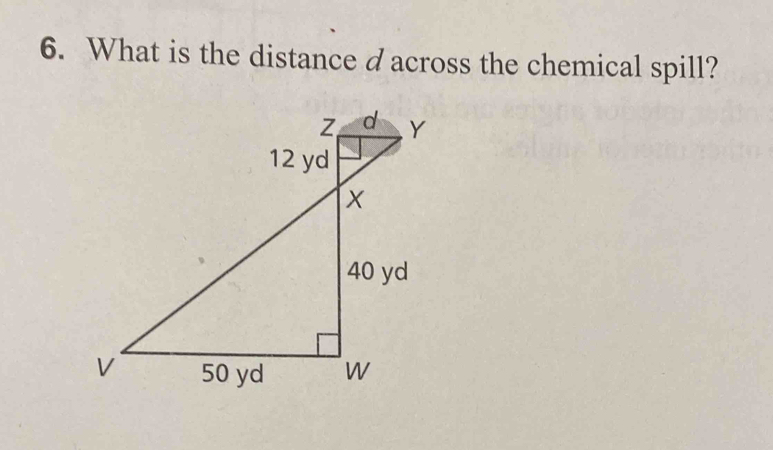 What is the distance dacross the chemical spill?