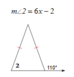 m∠ 2=6x-2