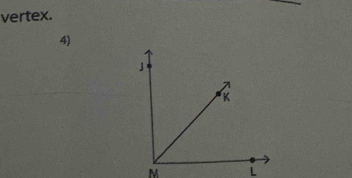 vertex. 
4)
M
L