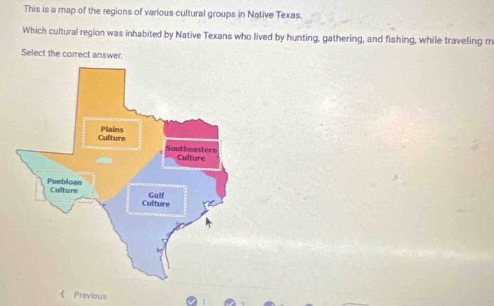 Solved: This is a map of the regions of various cultural groups in ...