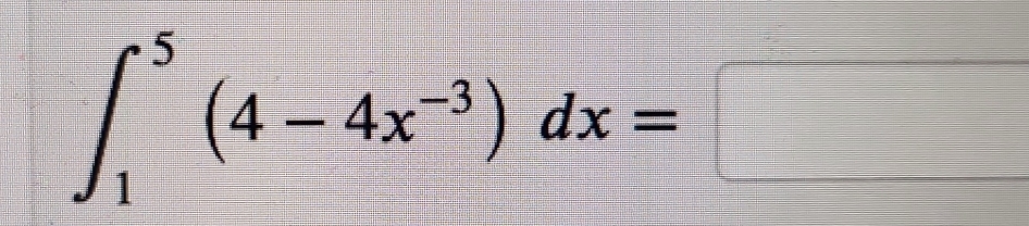 ∈t _1^(5(4-4x^-3))dx=□