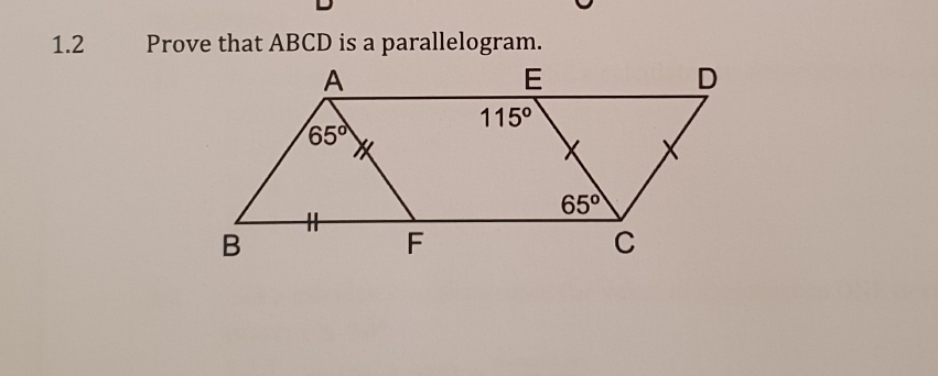 1.2₹ Prove that ABCD is a parallelogram.