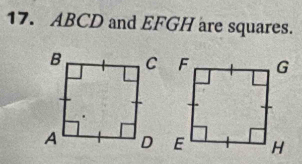 ABCD and EFGH are squares.