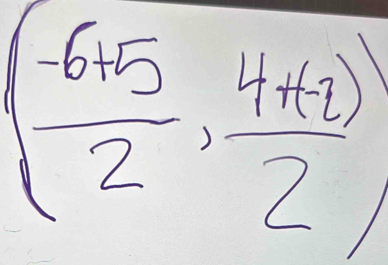 ( (-6+5)/2 , (4+7)/2 )