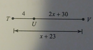 4 2x+30
T
V
U
x+23