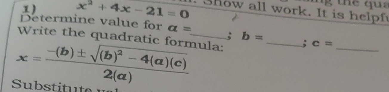 X 2 4x 21null
