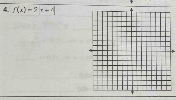 f(x)=2|x+4|