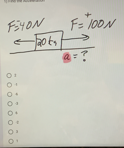 F=40N F=100N
= 20t_9
a= ?