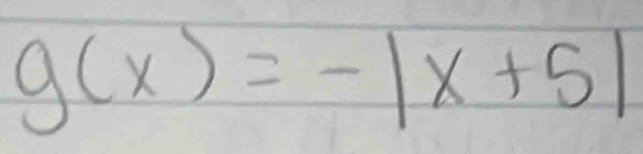 g(x)=-|x+5|