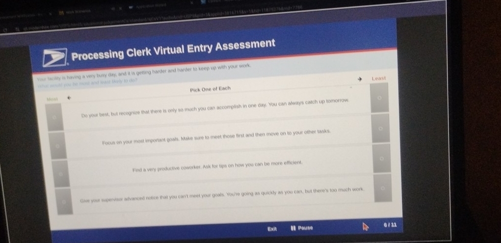 Solved: Processing Clerk Virtual Entry Assessment Your facility is having a very busy day, and ...