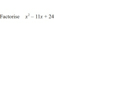 Factorise x^2-11x+24