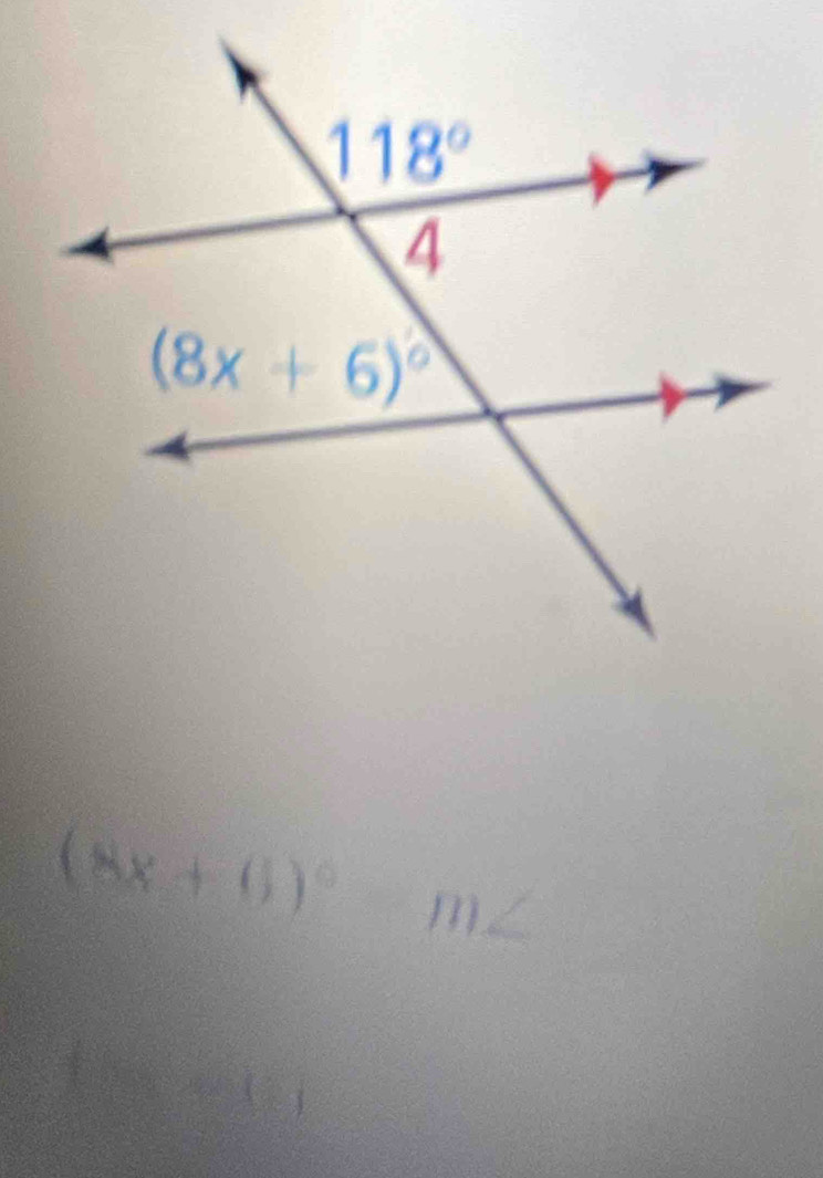 (8x+6)^circ  m∠