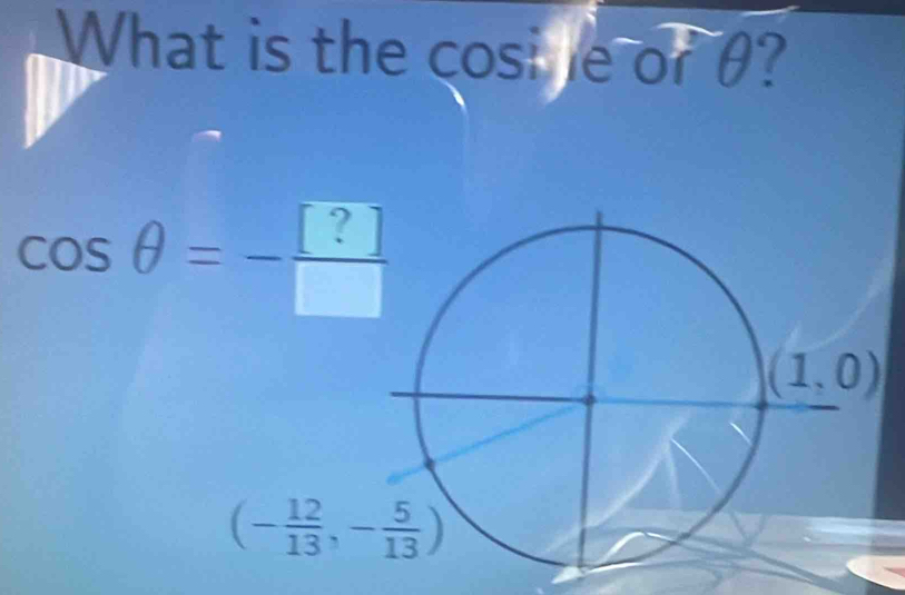 What is the cosie or θ?