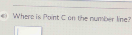 Where is Point C on the number line?