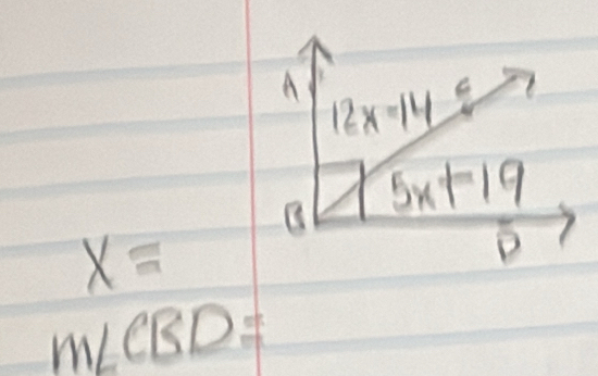 x=
m∠ CBD=