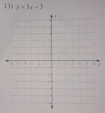 y=3x-3