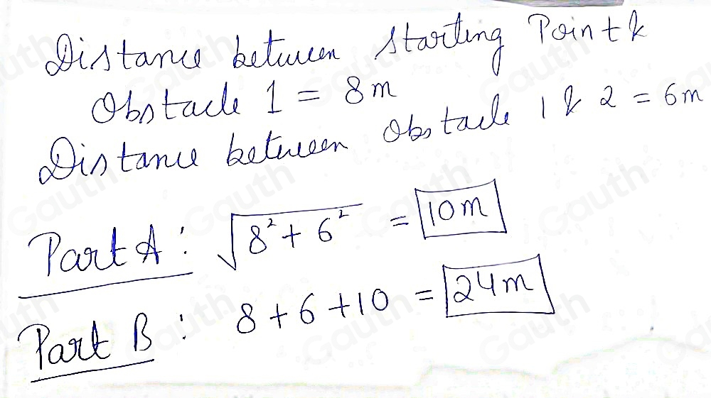 Solved: A map of an obstacle course is shown in the graph. The running ...