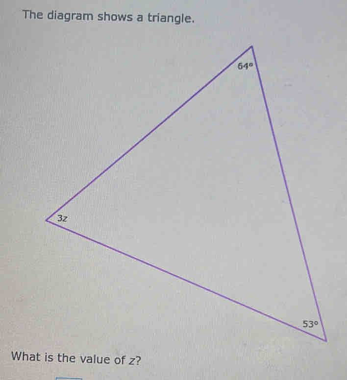 The diagram shows a triangle.