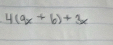 4(9x+6)+3x