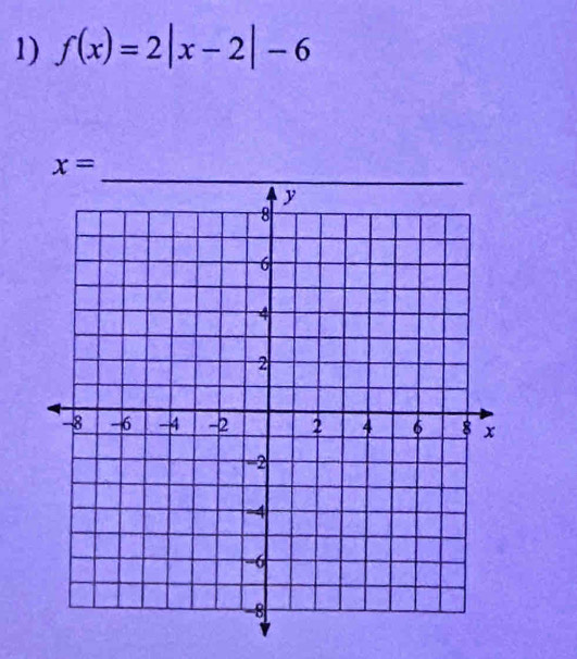 f(x)=2|x-2|-6
x=