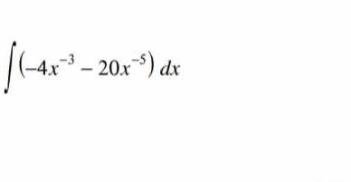 ∈t (-4x^(-3)-20x^(-5))dx