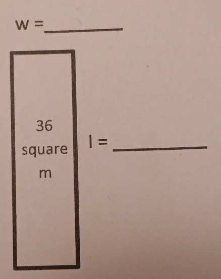 w=
36 
square I= _
m