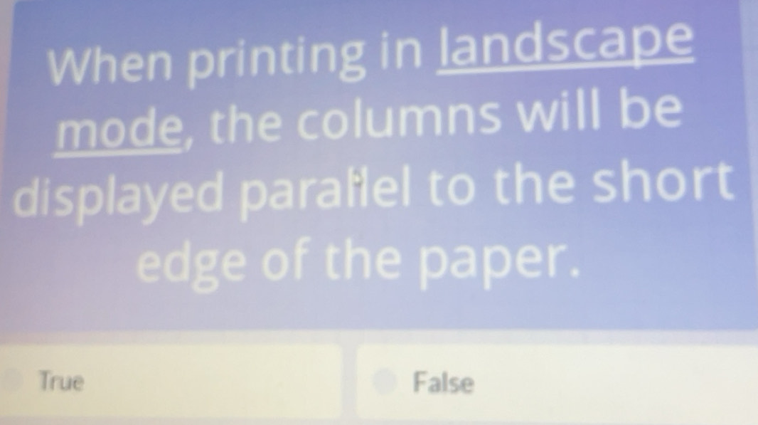 Gelöst:When printing in landscape mode, the columns will be displayed ...