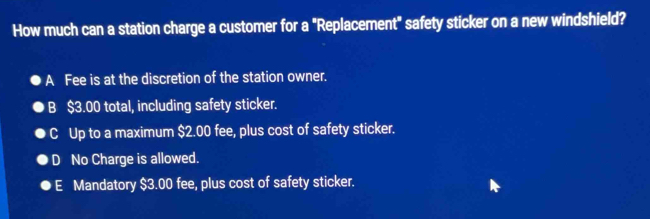 Solved: How much can a station charge a customer for a 