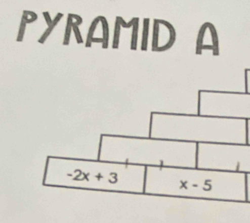 PYRAMID A
-2x+3
x-5