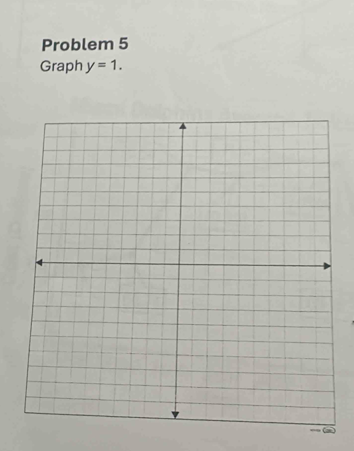 Problem 5 
Graph y=1.