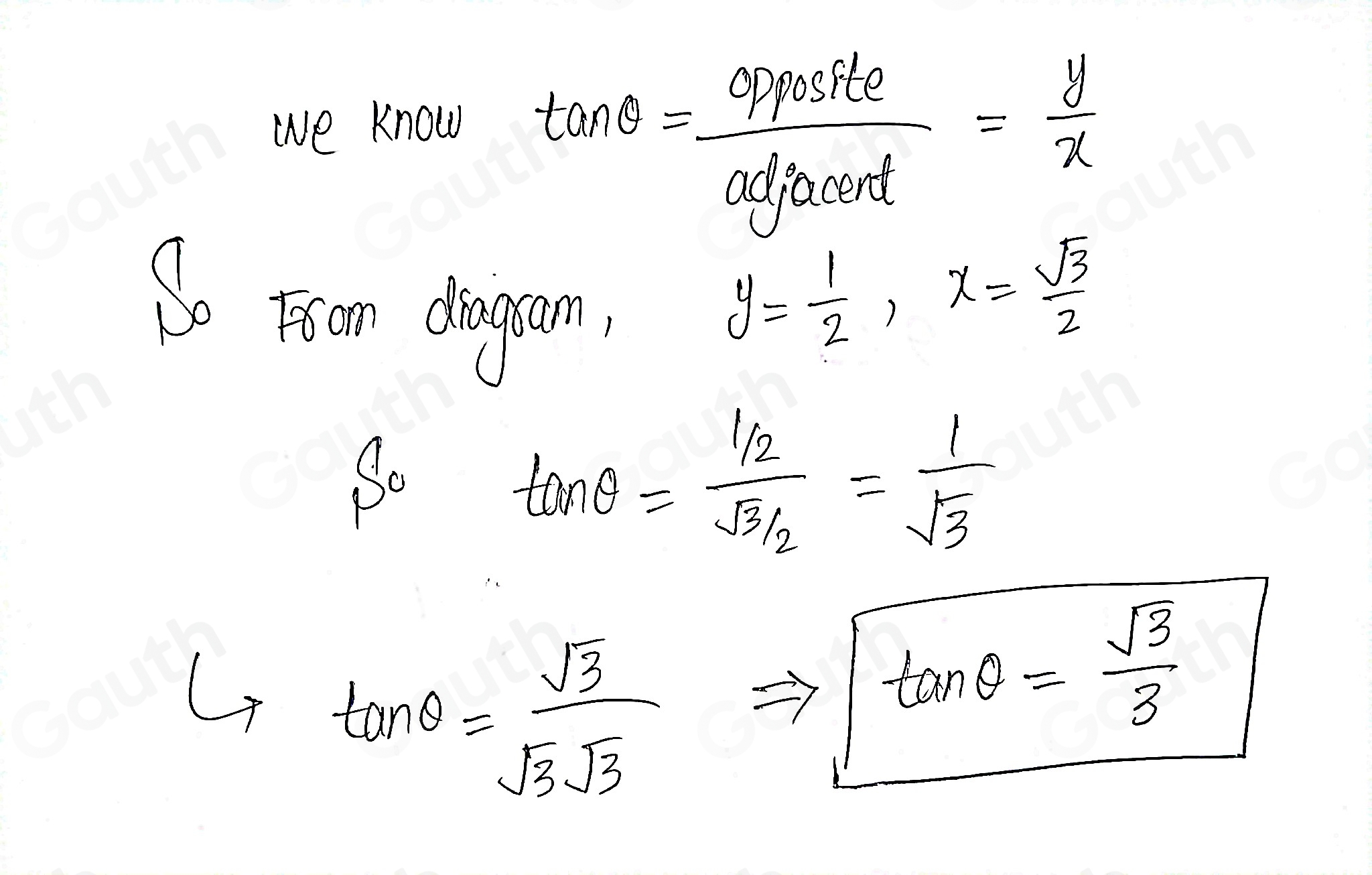 Solved: Use the image to answer the question. Use the triangle shown on ...