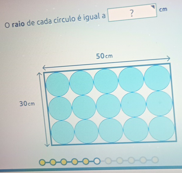 raio de cada círculo é igual a ? cr