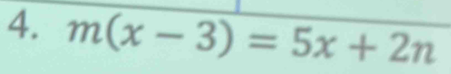 m(x-3)=5x+2n