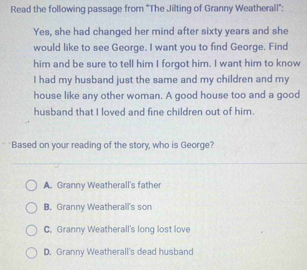 Solved: Read the following passage from 